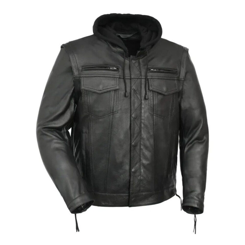 Nightstrike Men’s Motorcycle Leather Jacket
